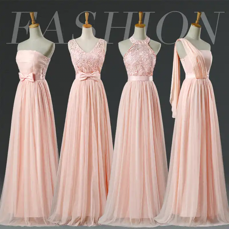 pale pink party dress