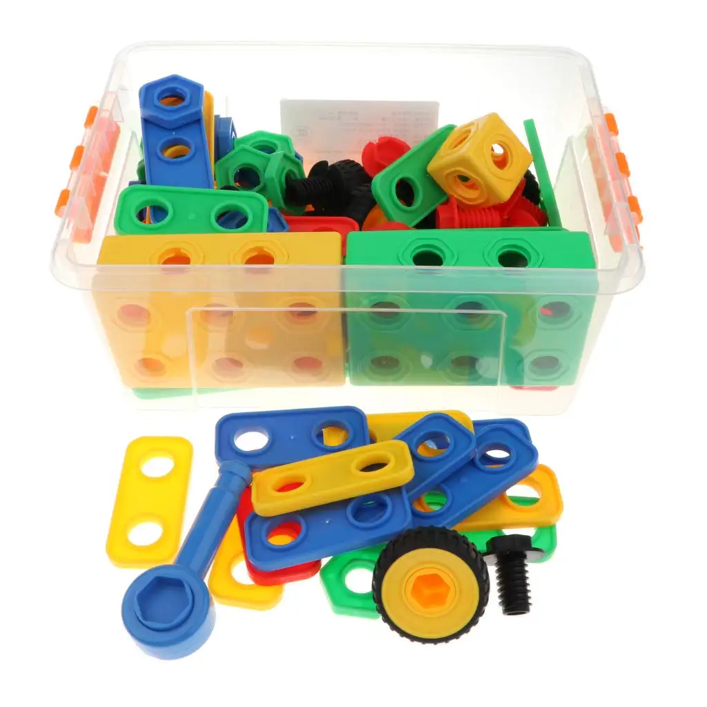 

Building Blocks Tools Set Color Shape Cognition Imagination Creativity Development Educational Toys Birthday Gift for Children