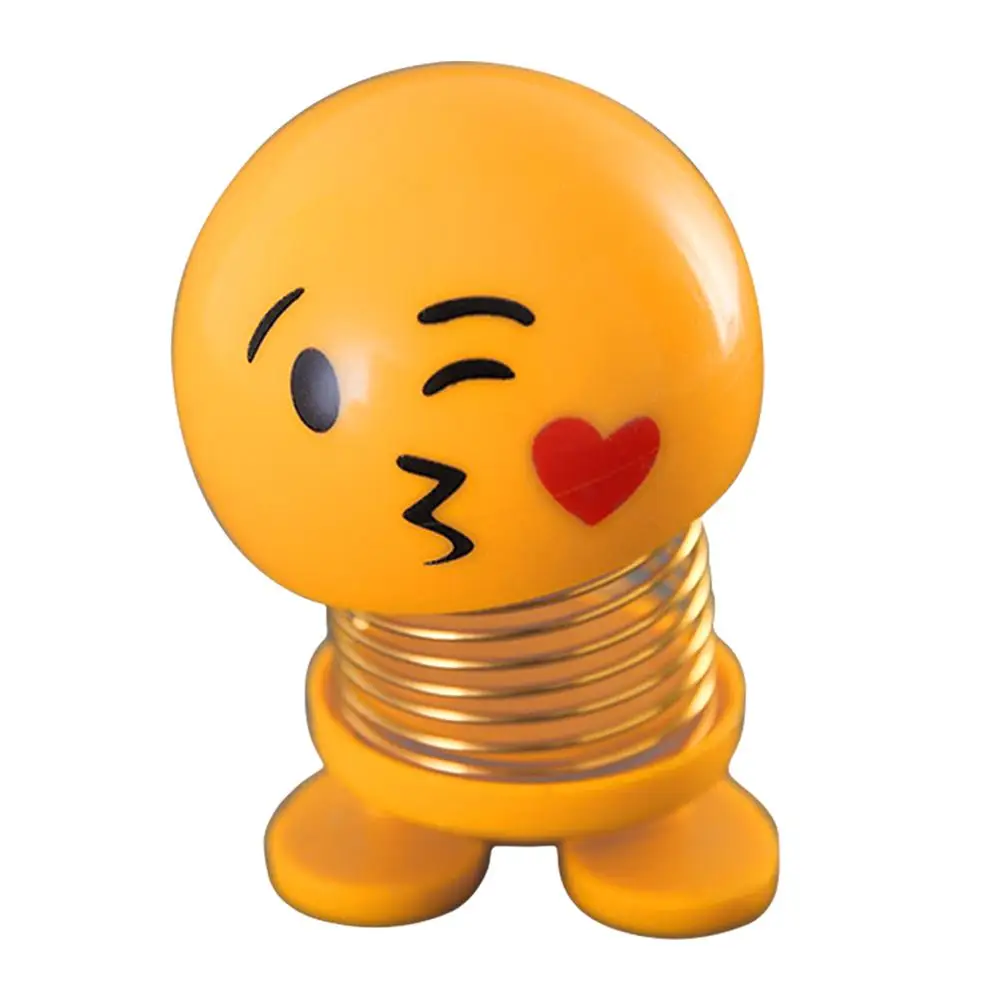 

Shaking Head Toys Auto Ornaments Doll Head Dolls Cute Cartoon Emoji Wobble Head Robot Lovely Car Dashboard Auto Decoration