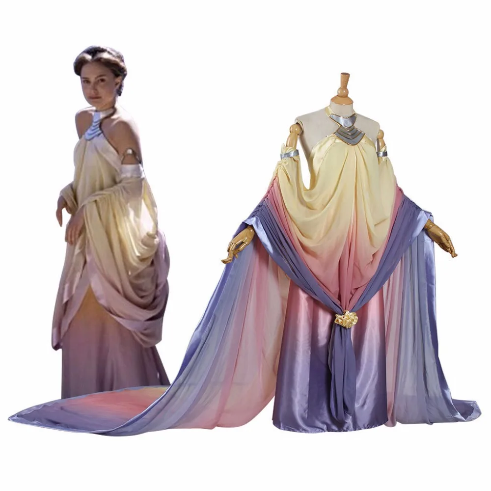 2017 Звездный костюм месть войн Sith Padme Amidala платье Лебединое озеро Star амидалы