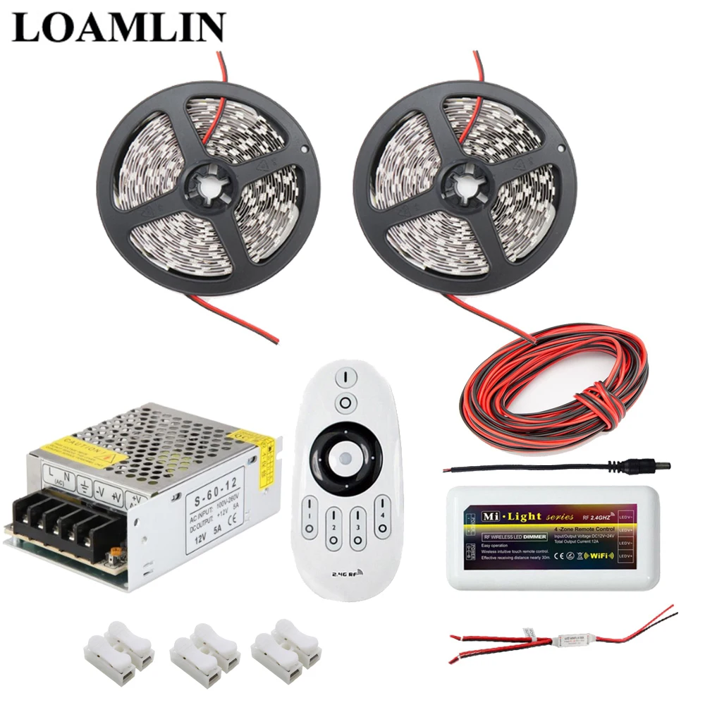 DC12V Светодиодная лента 5050SMD белый/теплый белый/синий/красный водонепроницаемый