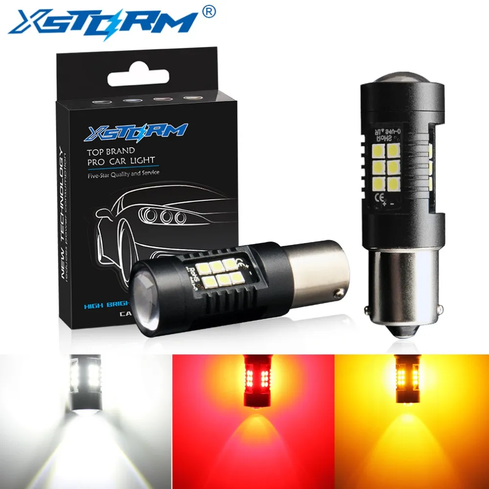 

2Pcs 1156 BA15S Led Bulb P21W R5W 21 3030SMD Auto Light Bulbs Reverse Lamp White Yellow Amber Red 12V Car Turn Signal Light