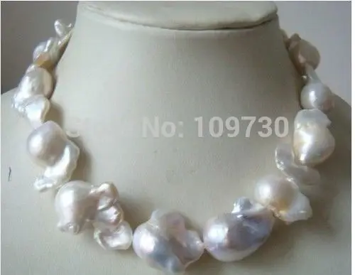 

Jewelr 003929 natural Australian south sea white pearl necklace 18inch