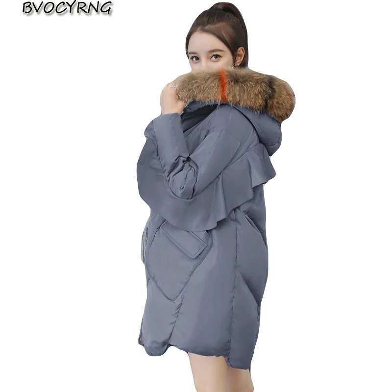 

High quality Long female winter cotton coat 2018 New women's large size thick Down cotton jacket warm parka Fashion clothing