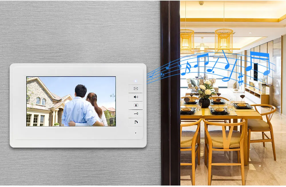 OBO Hands 7 inch TFT Color Video Intercom Video Doorphone Doorbell Wired Door Bell interphone Screen Monitor for Home Apartments