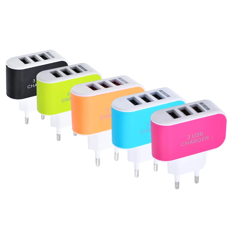 Зарядное устройство с 3 USB портами для ЕС/США дорожное зарядное адаптером