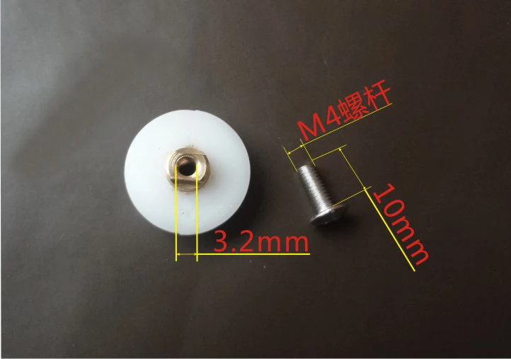 8 шт. диаметр 23 мм ролики двери душа, нейлон ролик паз V с M4x10 болт, толщина 7 мм