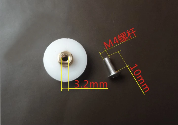 parafuso para porta do chuveiro, Parafuso M4x10, diâmetro 23mm, 8pcs