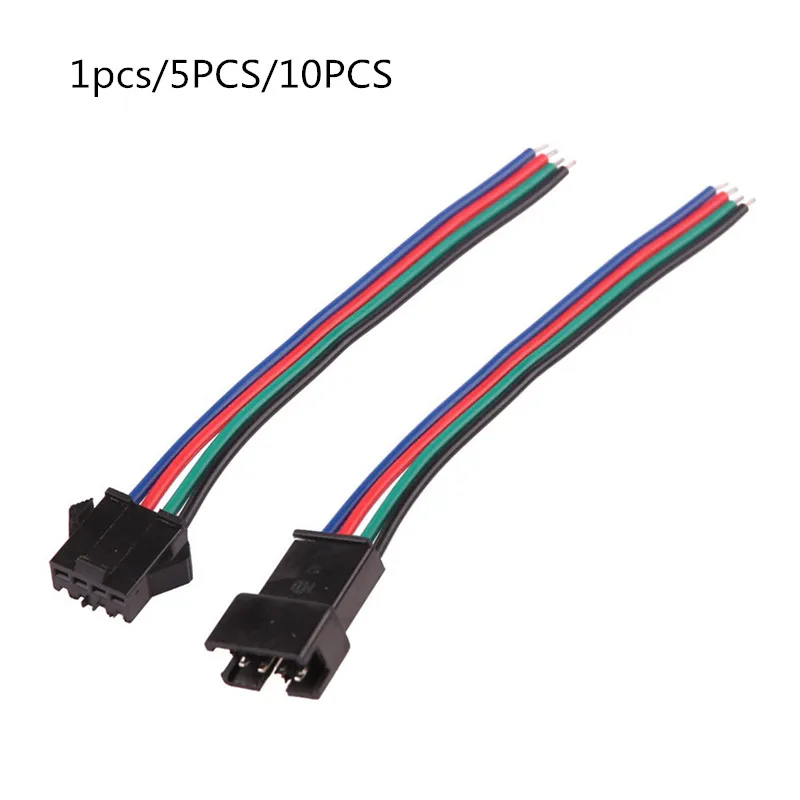 CLAITE 1 шт. 5 шт. 10 шт. 4PIN Мужской Женский Разъем провода Plug кабель для SMD RGB светодиодные ленты свет