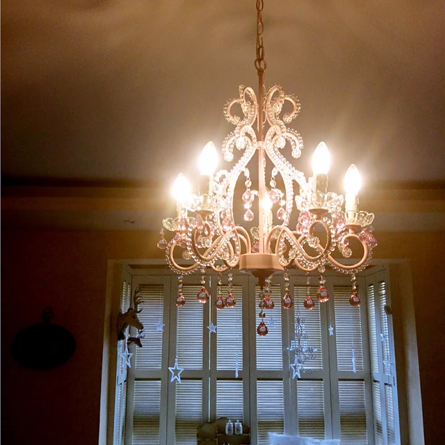 European Children S Crystal Chandelier French Garden Restaurant European Children S Crystal Chandelier French Garden Restaurant Light Pink Wedding Room Lamp Princess Bedroom Chandeliers