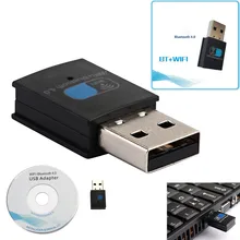 Bluetooth-адаптер Мини Черный простой ключ 150 Мбит/с USB Беспроводной WIFIBluetooth4.0 LAN антенна Сеть адаптер 802.11n