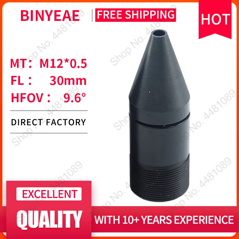 

BINYEAE M12 LENS FL 30mm mini pin hole lens for 1/3 CCD with F1.6 Mini CCTV HD 2.0Megapixel Lens for security cameras lens