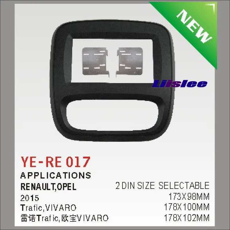 

Liislee For Renault Trafic / Opel Vivaro 2015 Up Aftermarket Radio Dash Board Kit 2 DIN Plastic Fascias Car Audio Panel Frame