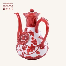 Китайский фирменный элегантный фарфоровый чайник с цветочным узором, китайский керамический чайник высокого качества, чайник для домашнего декора