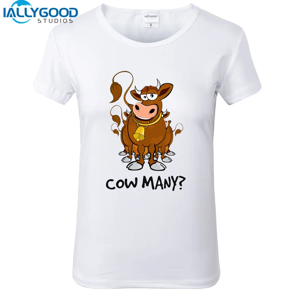 Baru Musim Panas Lucu SAPI BANYAK Art T Shirt Wanita Kartun Sapi Baru Musim Panas Lucu SAPI BANYAK Art T Shirt Wanita Kartun Sapi
