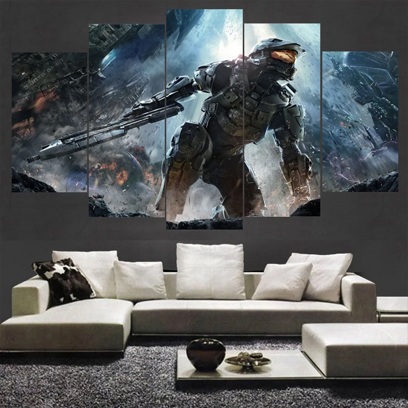 Famous Game Halo Poster Boys Room Deco Canvas Paintings Modern Home