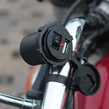 12 V-24 V мотоцикл USB Зарядное устройство адаптер Питание розетка с переключателем для телефона gps MP4 Аксессуары для мотоциклов Водонепроницаемый