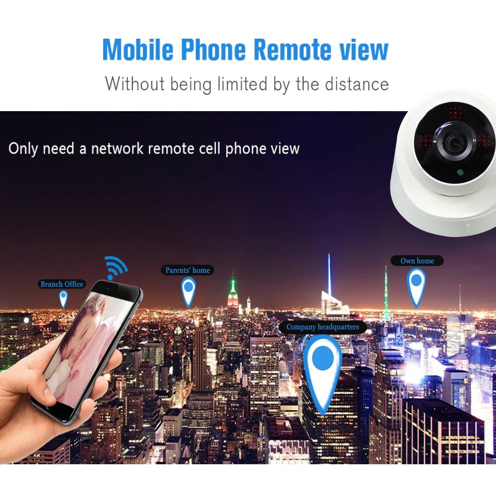 Новая IP камера ночного видения HD Onvif P2P 960P/1080P с углом поворота 360 градусов ручная