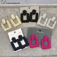 

Dvacaman Fashion Punk Gold Metal Dangle Earrings For Women 2018 ZA Statement Party Jewelry Geometric Big Drop Earrings Wholesale