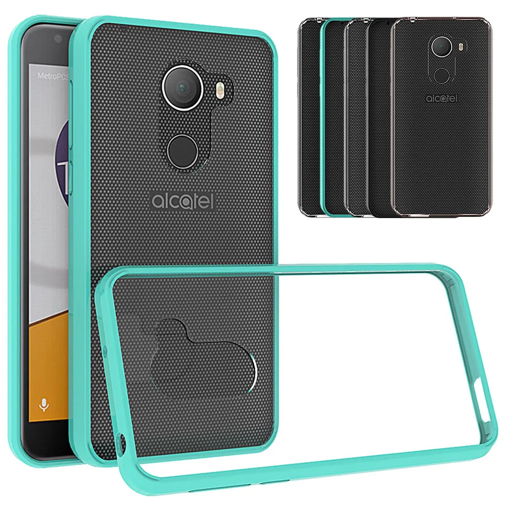 

Ultra Thin TPU Bumper Hard PC Back Shockproof Clear Case Cover For Alcatel A30 Fierce 2017/A30 Plus/Walters / Tmobile Revvl @