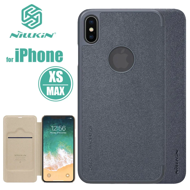 Чехол NILLKIN для iPhone XS Max роскошный кожаный откидной чехол-накладка XR X Nilkin матовый