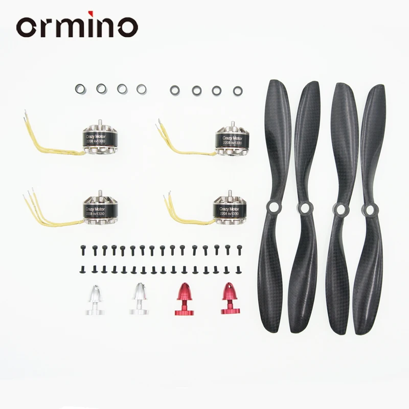 Ormino 1set 2208 kv1330 Brushless Motor CW CCW 8045 Carbon Fiber Propeller RC FPV font b