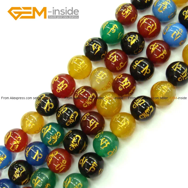 10mm Tibetan Guru Agate Beads Fashion Jewelry Semi...