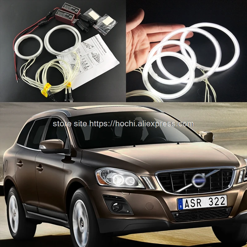 HochiTech белый 6000K CCFL фара Halo Angel Demon Eyes Kit ангельские глазки свет для Volvo XC60 S60 2009 2013 с