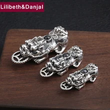  2019 New Fashion Pendant 100% 925 Sterling Silver Jewelry Men Women Lucky brave troops Mosaic stone Necklace Pendant making P128 