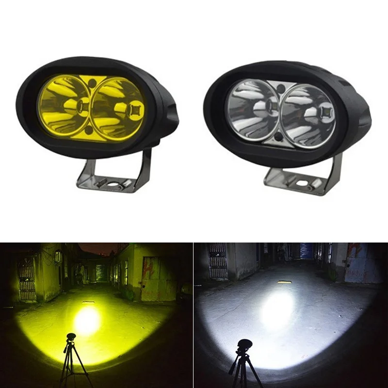 

6500K 2000ML 20W Oval LED Car Light Auxiliary Lighting 12/24V Spotlight For Off-road Vehicle Motorcycle