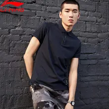 Li-Ning Мужская баскетбольная рубашка поло из серии BAD FIVE на сухой Смарт 65% хлопок 35% полиэстер подкладка спортивные футболки APLP039 MTP494