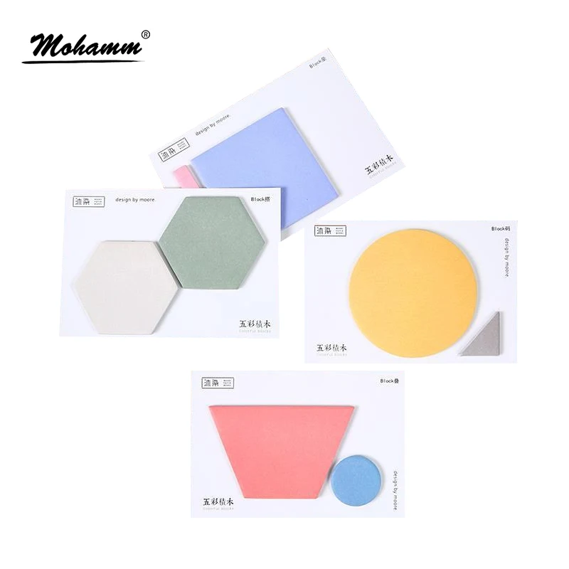 

Creative Kawaii Novelty Colourful Toy Blocks Sticky Notes Post It Paper Memo Pad Office School Supplies Kid Children Stationery