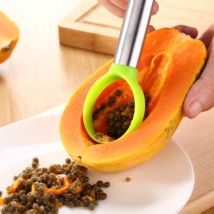 Kitchen Gadgets 2 in 1 Stainless Steel Mellon Baller Fruit Slicer Scoop Cooking Tools Color Random | Дом и сад