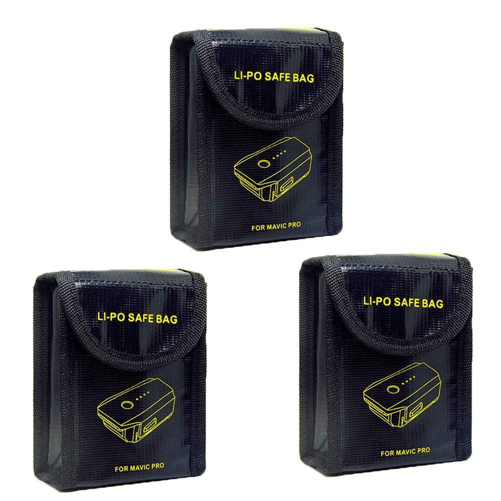 

3pcs Lipo Battery Charging Protector Pouch Explosion-proof Case Safe Bag Fireproof Fiber Storage Box for DJI Mavic PRO Drone
