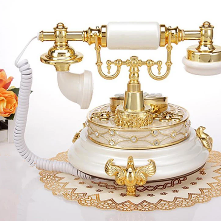 Европейский античный стационарный телефон классический белый винтажный телефон telefon telefone fixo из смолы домашний офис гостиная