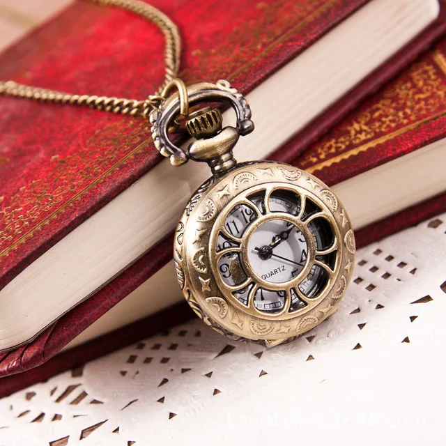 pocket watch chain necklace women's watches Fashion Vintage Retro Bronze Quartz pocket watch chain necklace women's watches Fashion Vintage Retro Bronze Quartz