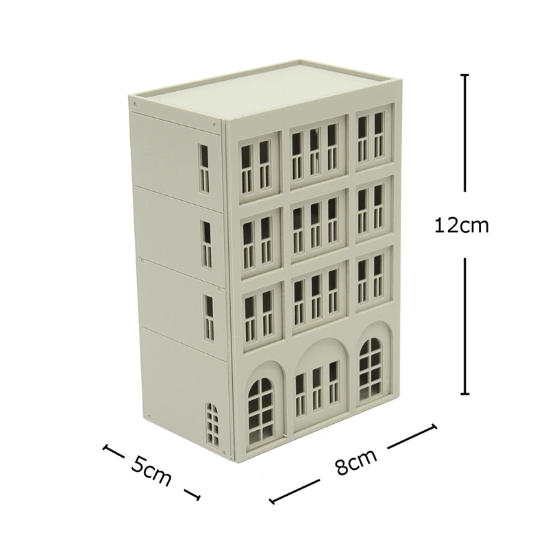 KiWarm Miniatures 4 Story City Building House DIY масштабированная модель для песка стола сада микро Пейзаж украшения домашний декор