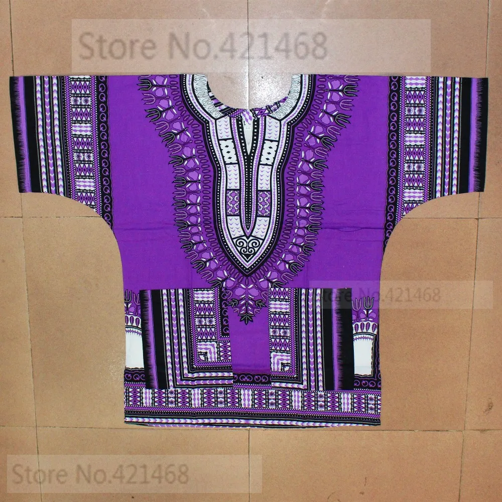 (Fast shipping) New fashion design african traditional printed 100% cotton Dashiki T-shirts for unisex (MADE IN THAILAND) african suit