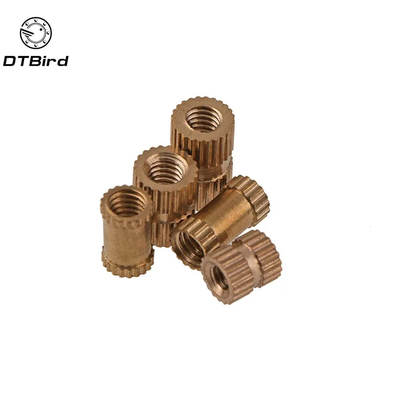 

100pcs M3*4*(3/4/5/6/8/10) Injection Nut Copper Insert Knurled Nuts Knurling Tool Embedded Parts Copper Knurl Nut Brand New