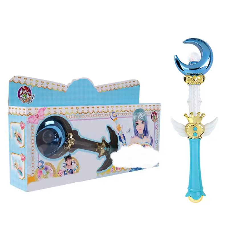 Волшебная палочка+ оригинальная Розничная коробка/комплект, Детские люминесцентные игрушки, флеш-музыка, Волшебная волшебная палочка для девочек, подарок на день рождения, игрушки - Цвет: Khaki