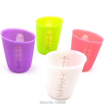 

250ml/500ml Colorful Silicone Measuring Cup Cooking Tools Container Measuring Cup Measuring Liquid Bakeware Kitchen Accessories