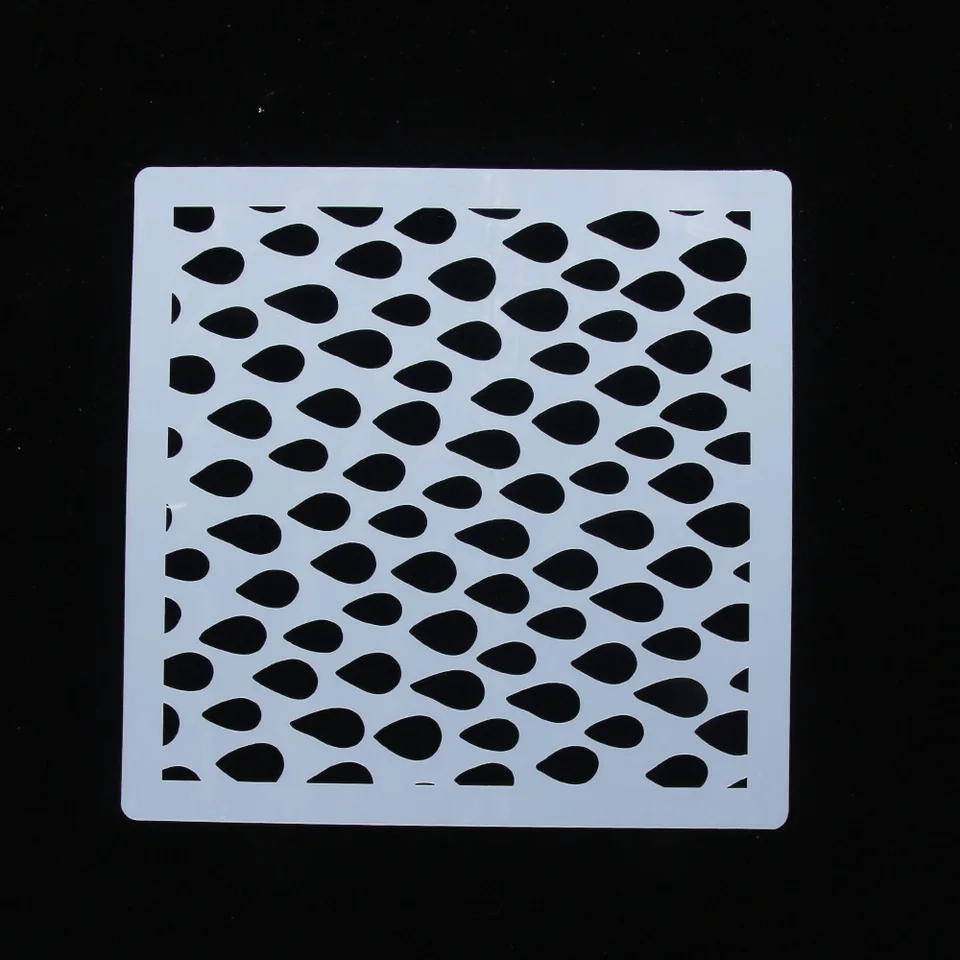 Raindrops Reusable Plastic Stencil