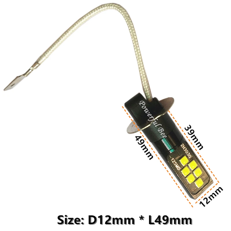 2x H3 3030SMD 24 Вт Янтарный Желтый холодный белый Светодиодный автомобильный фары Противотуманные фары DRL лампы для Maz-da 6 2003-15 Corolla 2003-10