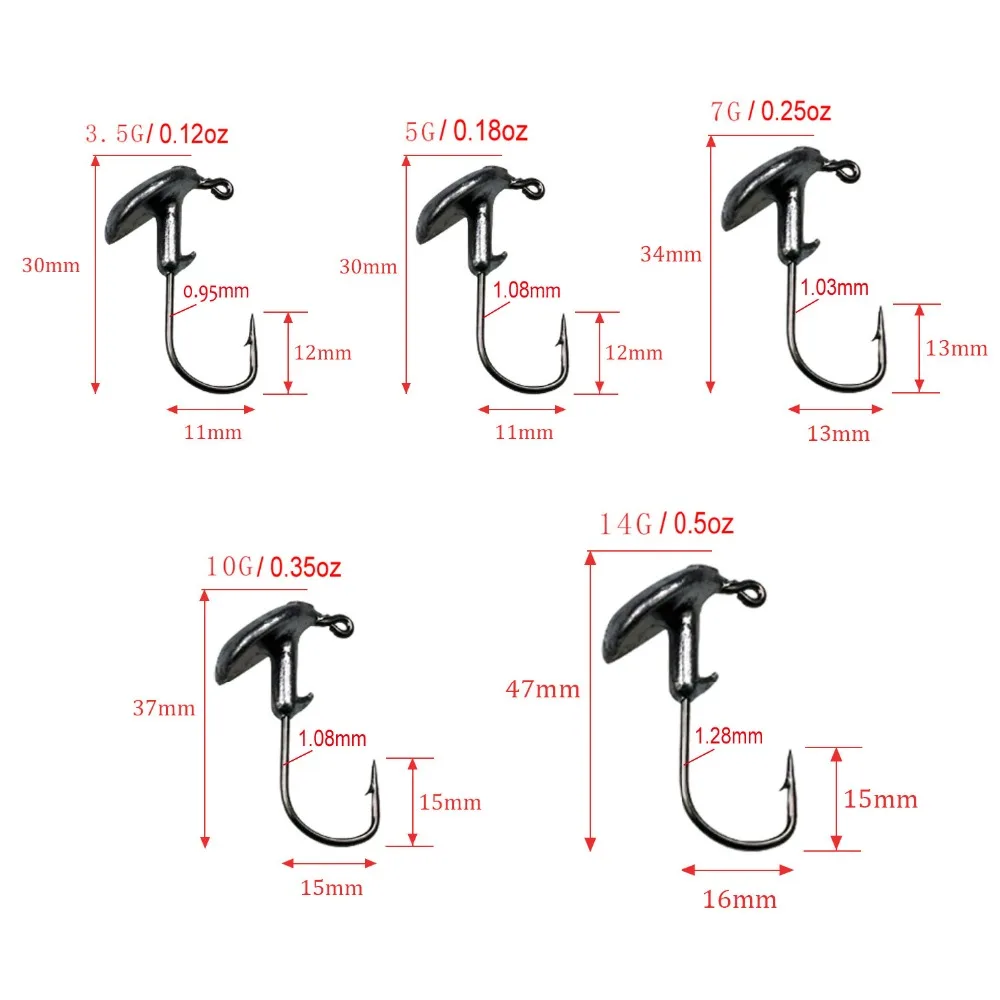 20 шт. прыгать джиг бронзовых морских рыболовных крючков морской пресной воды Мягкая приманка, червь Крюк 3,5g-14g стоьте вверх стакан рыболовный крючок для рыбалки на карпа, Pesca