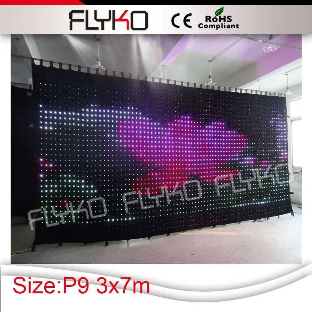 

cheap video led curtain led light dj booth led stage curtain with controller