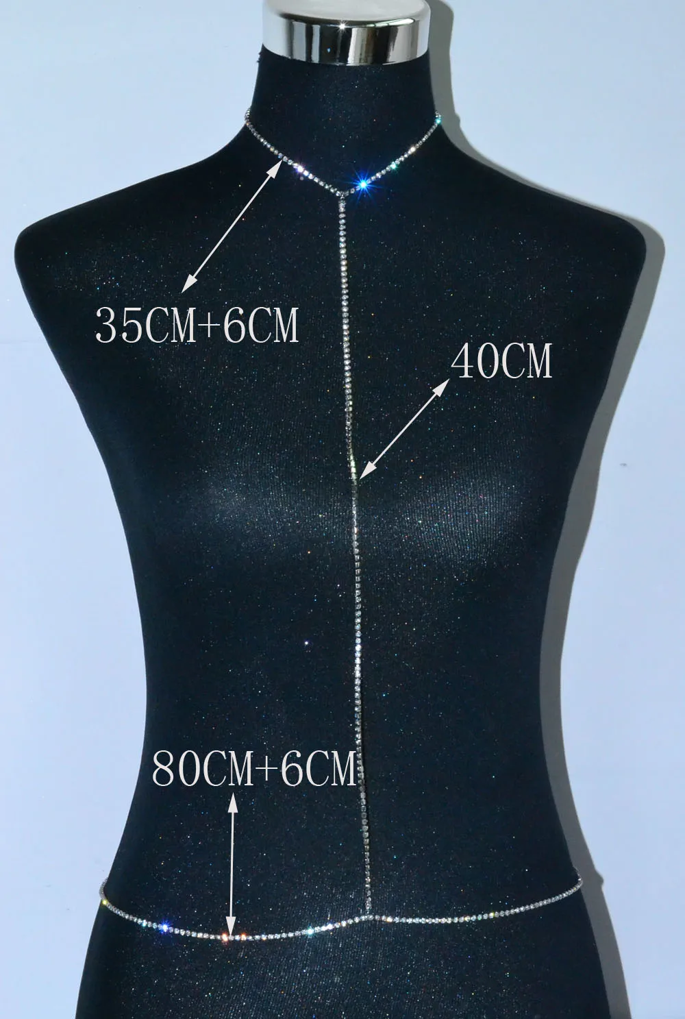 Новая мода ювелирные изделия Полный Кристалл Rhinestone тела цепи подарок для женщины девушка BN20