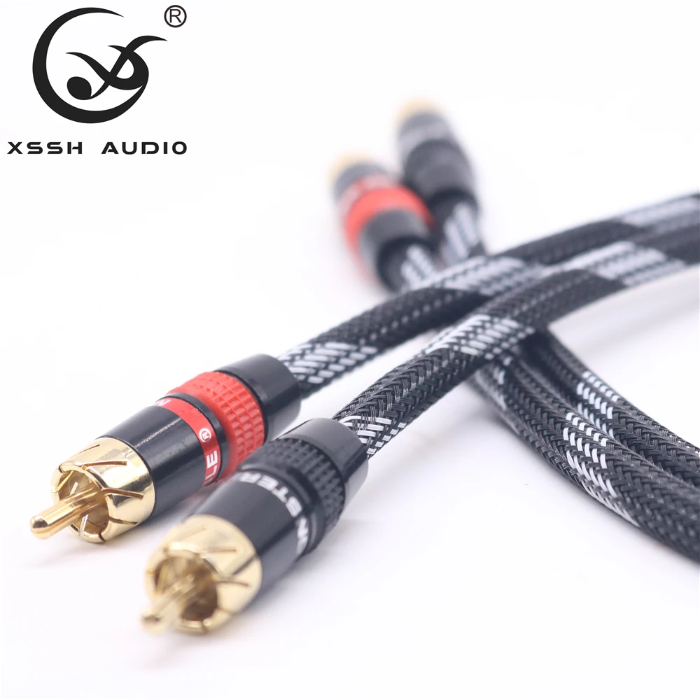 HI end HiFi высокое качество YIVO XSSH Аудио Видео DIY Hifi RCA кабель 4N OFC 2RCA штекер аудио
