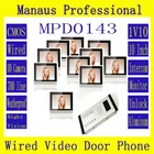 Best Price as low as $853.93 10 inch TFT Color Wired Digital One to Ten Video Doorphone System,Smart Home Waterproof Video Intercom System New Arrivals D143b