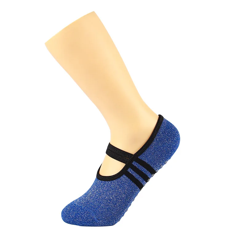 Brothock специализируется на нескользящей хлопковой спортивной дышащей эластичности износостойкие женские носки для йоги танцевальный балет чистого цвета - Цвет: light blue