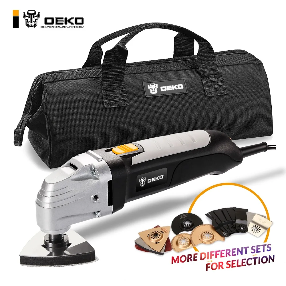 DEKO 220V Variable Speed Electric Multifunction Oscillating Tool Kit